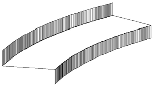 The Radius Wall Track with a reversed leg is perfect for nested soffits.