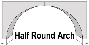 Half Round Arches from Fast Arch of America have a classic style